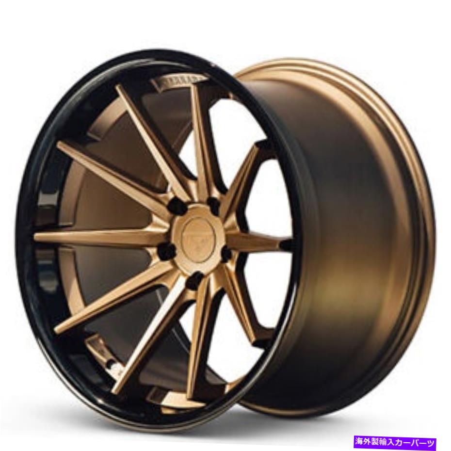 ホイール　4本セット （4）20x8.5 "フェラーダホイールFR4グロスブラックリップリム付きマットブロンズ（B8） (4) 20x8.5" Ferrada Wheels FR4 Matte Bronze with Gloss Black Lip Rims (B8)
