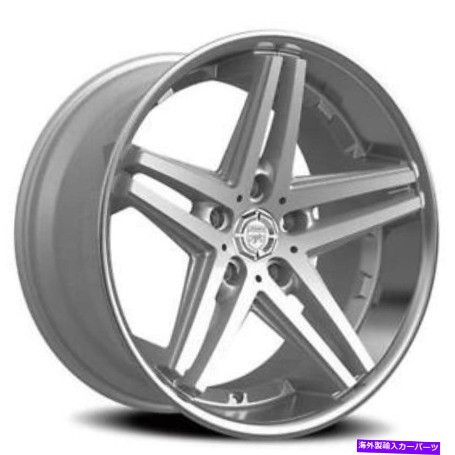 (4) 20" Staggered Lexani Wheels Ekko Silver with SS Lip Rims(B42)カテゴリホイール　4本セット状態新品メーカー車種発送詳細全国一律 送料無料 （※北海道、沖縄、離島は省く）商品詳細輸入商品の為、英語表記となります。Condition: NewAVAILABLE SIZES: Front : 20x9 Rear : 20x10.5BOLT PATTERN: 5x108 / 5x110 / 5x112 / 5x114 / 5x115 / 5x120OFFSET: Low to High (According to Vehicle)QUANTITY: 4 pcs (1 set)LUGS and LOCKS: Not IncludedBrand: LexaniManufacturer Part Number: EkkoSurface Finish: Silver with SS Lip《ご注文前にご確認ください》■海外輸入品の為、NC・NRでお願い致します。■取り付け説明書は基本的に付属しておりません。お取付に関しましては専門の業者様とご相談お願いいたします。■通常2〜4週間でのお届けを予定をしておりますが、天候、通関、国際事情により輸送便の遅延が発生する可能性や、仕入・輸送費高騰や通関診査追加等による価格のご相談の可能性もございますことご了承いただいております。■海外メーカーの注文状況次第では在庫切れの場合もございます。その場合は弊社都合にてキャンセルとなります。■配送遅延、商品違い等によってお客様に追加料金が発生した場合や取付け時に必要な加工費や追加部品等の、商品代金以外の弊社へのご請求には一切応じかねます。■弊社は海外パーツの輸入販売業のため、製品のお取り付けや加工についてのサポートは行っておりません。専門店様と解決をお願いしております。■大型商品に関しましては、配送会社の規定により個人宅への配送が困難な場合がございます。その場合は、会社や倉庫、最寄りの営業所での受け取りをお願いする場合がございます。■輸入消費税が追加課税される場合もございます。その場合はお客様側で輸入業者へ輸入消費税のお支払いのご負担をお願いする場合がございます。■商品説明文中に英語にて”保証”関する記載があっても適応はされませんのでご了承ください。■海外倉庫から到着した製品を、再度国内で検品を行い、日本郵便または佐川急便にて発送となります。■初期不良の場合は商品到着後7日以内にご連絡下さいませ。■輸入商品のためイメージ違いやご注文間違い当のお客様都合ご返品はお断りをさせていただいておりますが、弊社条件を満たしている場合はご購入金額の30％の手数料を頂いた場合に限りご返品をお受けできる場合もございます。(ご注文と同時に商品のお取り寄せが開始するため)（30％の内訳は、海外返送費用・関税・消費全負担分となります）■USパーツの輸入代行も行っておりますので、ショップに掲載されていない商品でもお探しする事が可能です。お気軽にお問い合わせ下さいませ。[輸入お取り寄せ品においてのご返品制度・保証制度等、弊社販売条件ページに詳細の記載がございますのでご覧くださいませ]&nbsp;