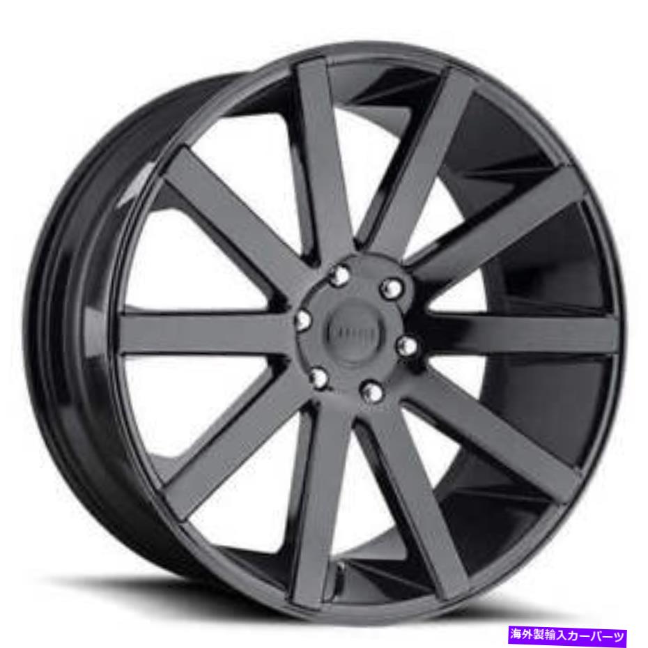 ホイール　4本セット （4）24 "ダブホイールショットカラS219グロスブラックリム（B47） (4) 24" Dub Wheels Shot Calla S219 Gloss Black Rims(B47)