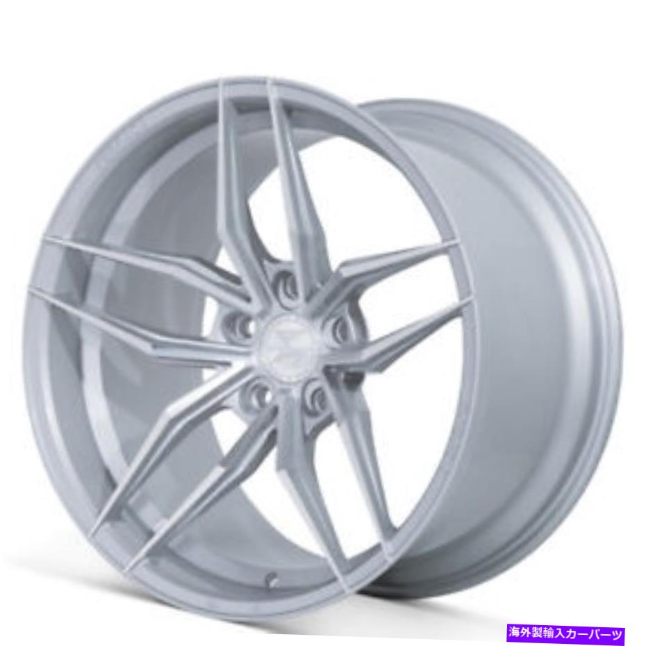 ホイール　4本セット （4）20x10.5/20x12 "ずらしたフェラーダホイールF8-FR5シルバー機械加工リム（B4） (4) 20x10.5/20x12" Staggered Ferrada Wheels F8-FR5 Silver Machined Rims (B4)