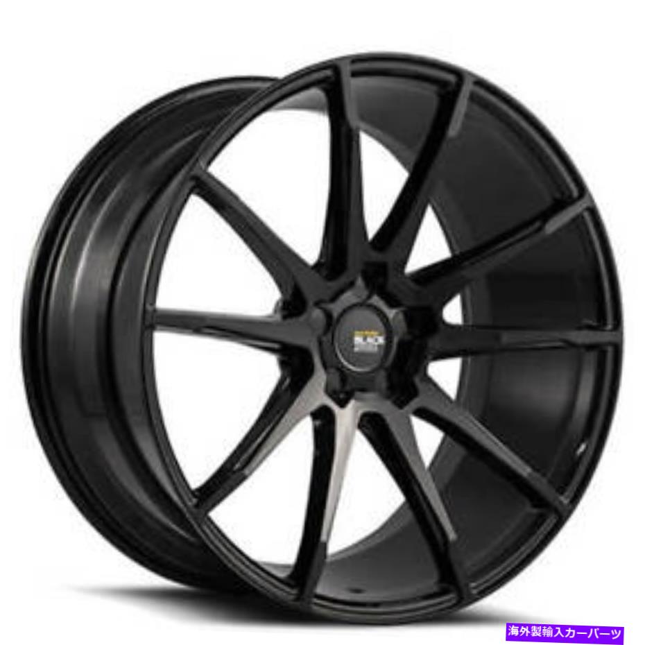 ホイール　4本セット （4）22 "Staggered Savini Wheels Black Di Forza BM12 Gloss Rims（B9） (4) 22" Staggered Savini Wheels Black Di Forza BM12 Gloss Rims (B9)