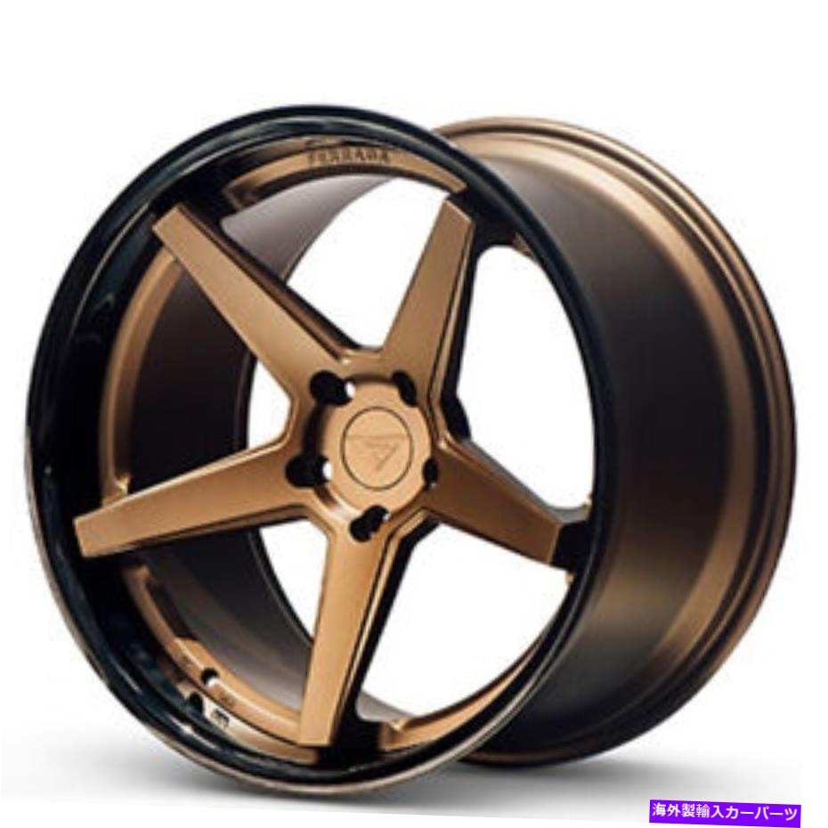 ホイール　4本セット （4）22x9 "フェラーダホイールFR3グロスブラックリップリム付きマットブロンズ（B2） (4) 22x9" Ferrada Wheels FR3 Matte Bronze with Gloss Black Lip Rims (B2)