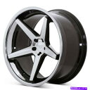 ホイール　4本セット （4）22x9 "フェラーダホイールfr3クロムリップリムで機械加工（B9） (4) 22x9" Ferrada Wheels FR3 Black Machined with Chrome Lip Rims (B9)