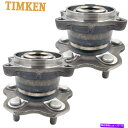 Wheel Hub Bearing ペアティムケンリアホイールベアリングハブ08-13日産ローグ2011-2016 JukeAWD CA Pair TIMKEN...
