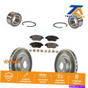 Wheel Hub Bearing 2012-2017 Fiat 500ターボチャージの前輪ベアリングコートブレーキローターパッドキット Front Wheel...