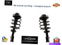 Strut Mount (2)リアコンプリートストラット&コイルスプリングフィット97-02フォードエスコートW/マウント (2) Rear Complete ...