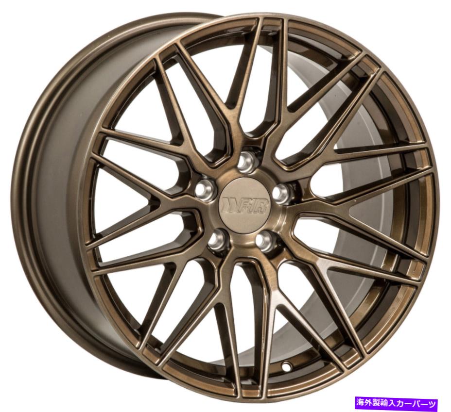 ホイール　4本セット 18x8.5ブラシ付きブロンズホイールF1R F103 5x114.3 38（4のセット） 18x8.5 Brushed Bronze Wheels F1R F103 5x114.3 38 (Set of 4)(2)