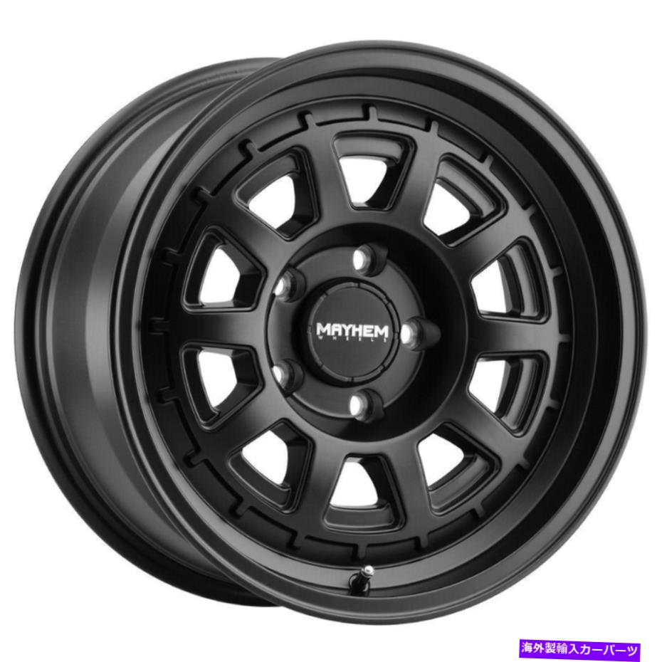 ホイール　4本セット 15x7マットブラックホイールMayhem 8303 Voyager 5x114.3 15（4のセット）72.6 15x7 Matte Black Wheels Mayhem 8303 Voyager 5x114.3 15 (Set of 4) 72.6