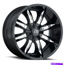 ホイール 4本セット 17x9ブラック機械加工ホイールビジョン423マニック5x114.3/5x5 -12(4のセット)83 17x9 Black Machin...