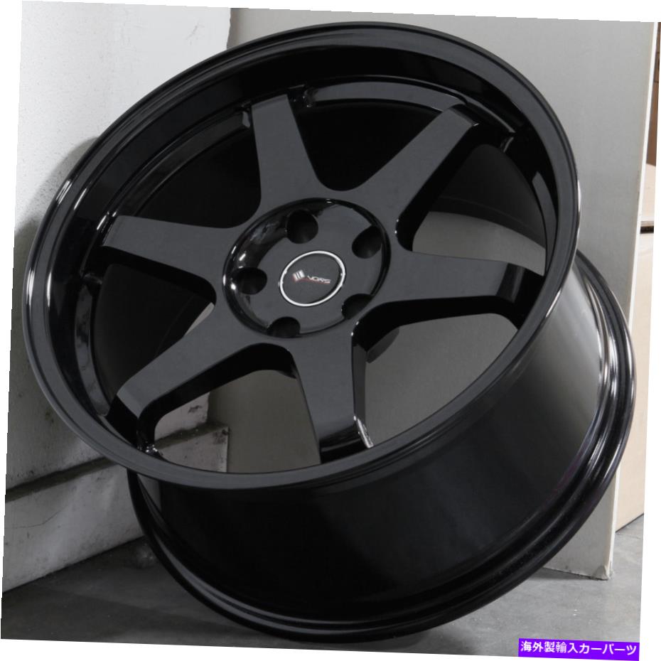 ホイール　4本セット 18x9.5ブラックホイールVORS TR37 5x114.3 22（4のセット）73.1 18x9.5 Black Wheels Vors TR37 5x114.3 22 (Set of 4) 73.1(2)