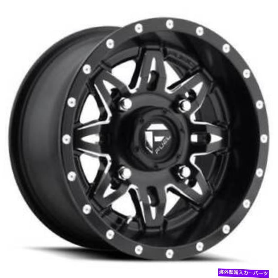 ホイール　4本セット 14x7 Gloss Black Milled Wheels Fuel D567致死UTV 4x156 13（4のセット）132 14x7 Gloss Black Milled Wheels Fuel D567 Lethal UTV 4x156 13 (Set of 4) 132