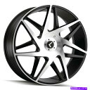 ホイール　4本セット 18x8ブラック機械加工ホイールKraze KR192フェーズ5x112/5x114.3 40（4のセット）72.62 18x8 Black Machined Wheels Kraze KR192 Phase 5x112/5x114.3 40 (Set of 4) 72.62