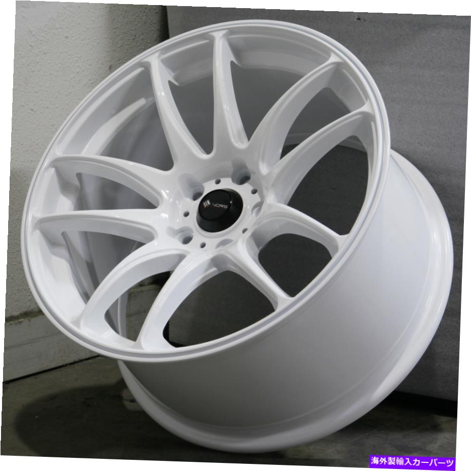 ホイール　4本セット 17x9ホワイトホイールVORS TR4 5x115 30（4のセット）73.1 17x9 White Wheels Vors TR4 5x115 30 (Set of 4) 73.1
