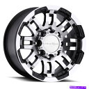 ホイール　4本セット 16x8ブラック機械加工ホイールビジョン375ウォリアー8x6.5/8x165.1 -6（4のセット）125.2 16x8 Black Machined Wheels Vision 375 Warrior 8x6.5/8x165.1 -6 (Set of 4) 125.2