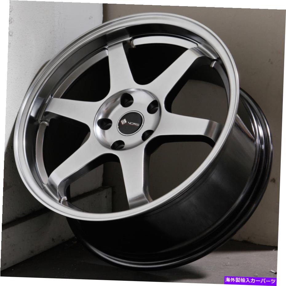 ホイール　4本セット 18x8.5ハイパーブラックホイールVORS TR37 5x115 35（4のセット）73.1 18x8.5 Hyper Black Wheels Vors TR37 5x115 35 (Set of 4) 73.1