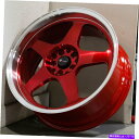 ホイール 4本セット 18x8レッドマシンリップホイールVORS SP1 5x112 35(4のセット)73.1 18x8 Red Machine Lip Wh...
