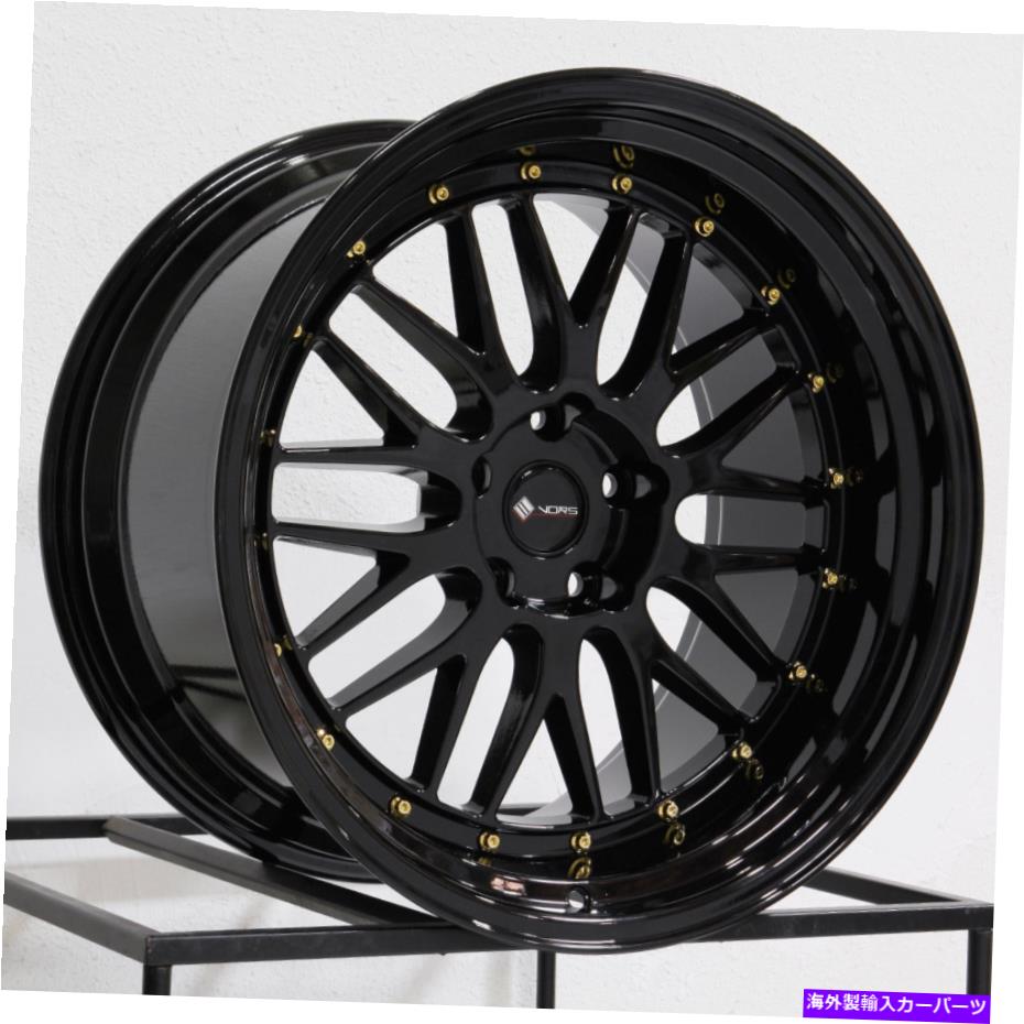 ホイール　4本セット 19x9.5/19x11 VORS VR8 5x114.3 22/22 GLOSS BLACK WHEELS RIMS SET（4）73.1 19x9.5/19x11 Vors VR8 5x114.3 22/22 Gloss Black Wheels Rims Set(4) 73.1