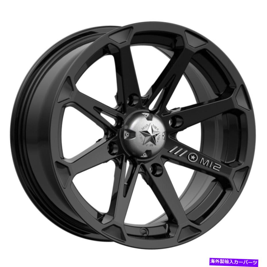 ۥ롡4ܥå 14x7 MSAեM12ǥ4x156 10֥åۥॻåȡ4132 14x7 MSA Off-Road M12 Diesel 4x156 10 Gloss Black Wheels Rims Set(4) 132