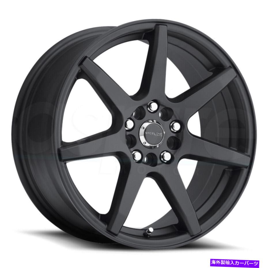 ホイール　4本セット 17x7.5 Raceline 131b Evo 5x108/5x114.3 20ブラックホイールリムセット（4）72.62 17x7.5 Raceline 131B Evo 5x108/5x114.3 20 Black Wheels Rims Set(4) 72.62(2)
