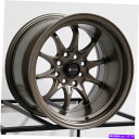 ホイール　4本セット 15x8/15x9 VORS TR3 4x108 0/0ブロンズホイールリムセット（4）73.1 15x8/15x9 Vors TR3 4x108 0/0 Bronze Wheels Rims Set(4) 73.1