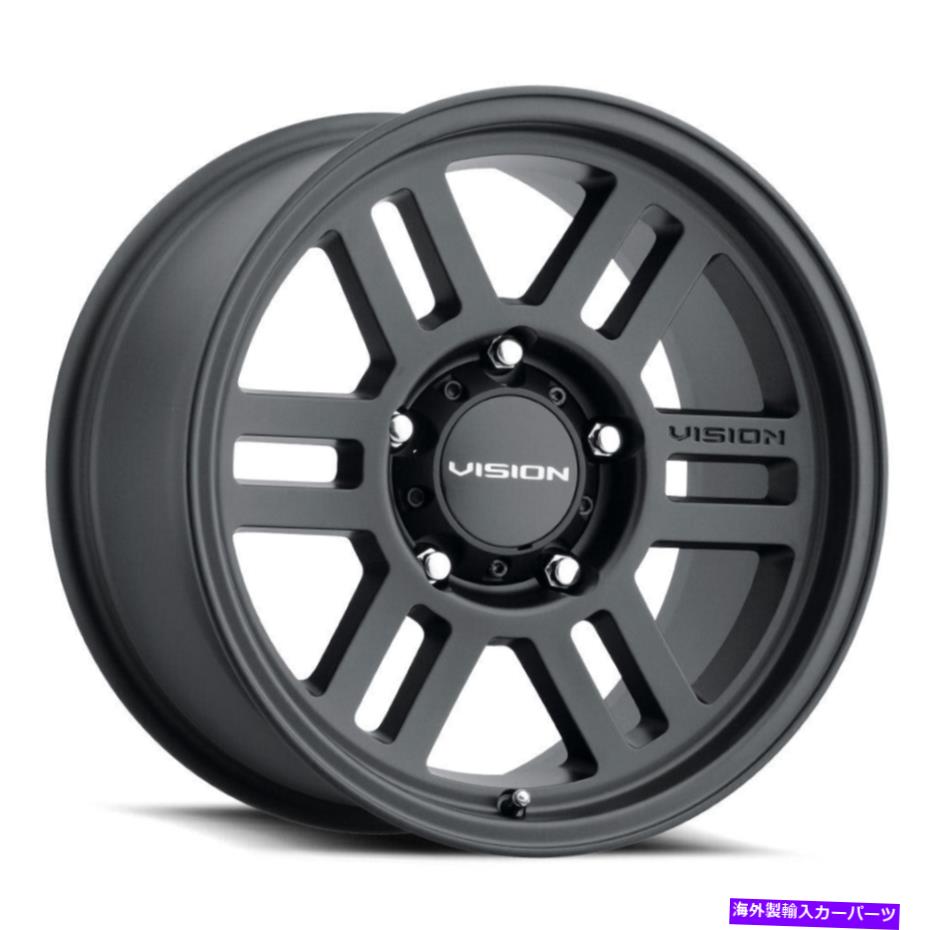 ホイール　4本セット 17x9 Vision 355 Manx2 Overland 6x135 20ブラックホイールリムセット（4）87.1 17x9 Vision 355 Manx2 Overland 6x135 20 Black Wheels Rims Set(4) 87.1