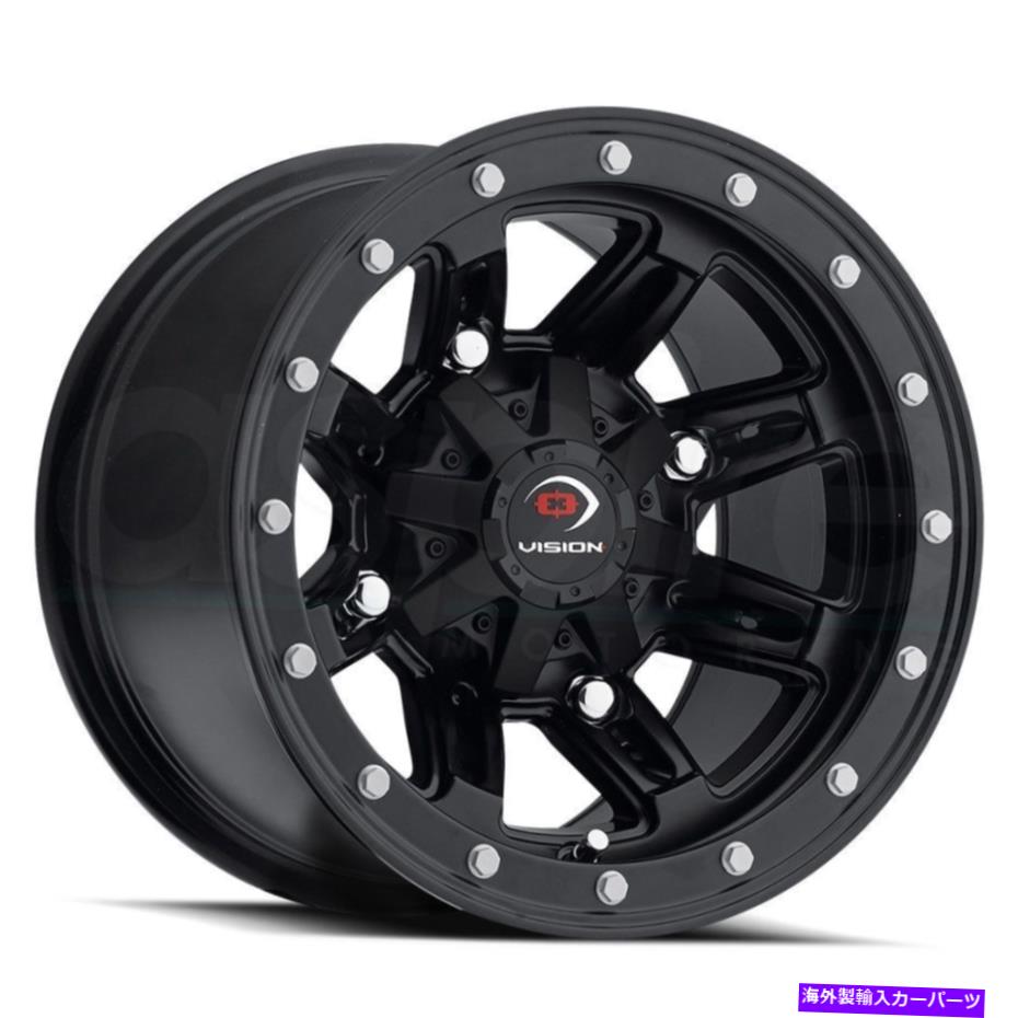 ۥ롡4ܥå 12x7 Vision ATV 550 Fifty 4x136 2.5ޥåȥ֥åۥॻåȡ4110.5 12x7 Vision ATV 550 Five Fifty 4x136 2.5 Matte Black Wheels Rims Set(4) 110.5