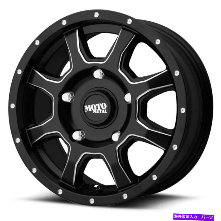 ホイール　4本セット 16x7 Moto Metal Mo970 5x160 42ブラックミリングホイールリムセット（4）65.07 16x7 Moto Metal MO970 5x160 42 Black Milled Wheels Rims Set(4) 65.07