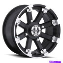 ホイール 4本セット 15x8 Vision ATV 393ロックアウト4x110 -10.2ブラック機械加工ホイールリムセット(4)86 15x8 Visio...