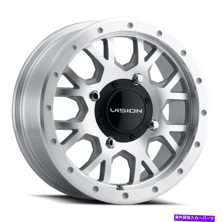 ۥ롡4ܥå 15x6 Vision ATV GV8 Invader 4x110 38䵡ùۥॻåȡ486 15x6 Vision ATV GV8 Invader 4x110 38 Silver Machined Wheels Rims Set(4) 86