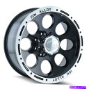 ホイール 4本セット 16x8イオン174 5x135 -5ブラック機械加工リップホイールリムセット(4)87 16x8 Ion 174 5x135 -5 Bl...