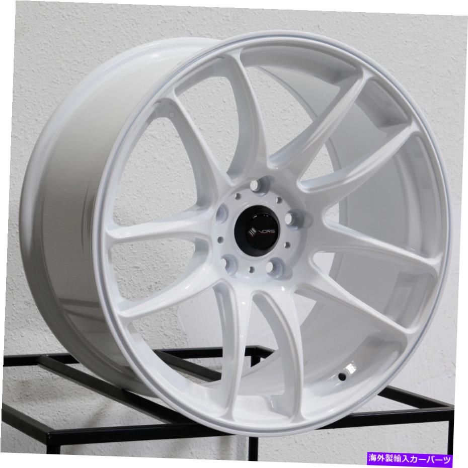 ホイール　4本セット 17x8/17x9 VORS TR4 5x100 35/30ホワイトホイールリムセット（4）73.1 17x8/17x9 Vors TR4 5x100 35/30 White Wheels Rims Set(4) 73.1