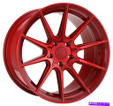 ホイール 4本セット 18x8.5/18x9.5 F1R F101 5x114.3 38/38キャンディレッドホイールリムセット(4) 18x8.5/18x9.5 F1R F101 5x114.3 38/38 Candy Red Wheels Rims Set(4)(2)