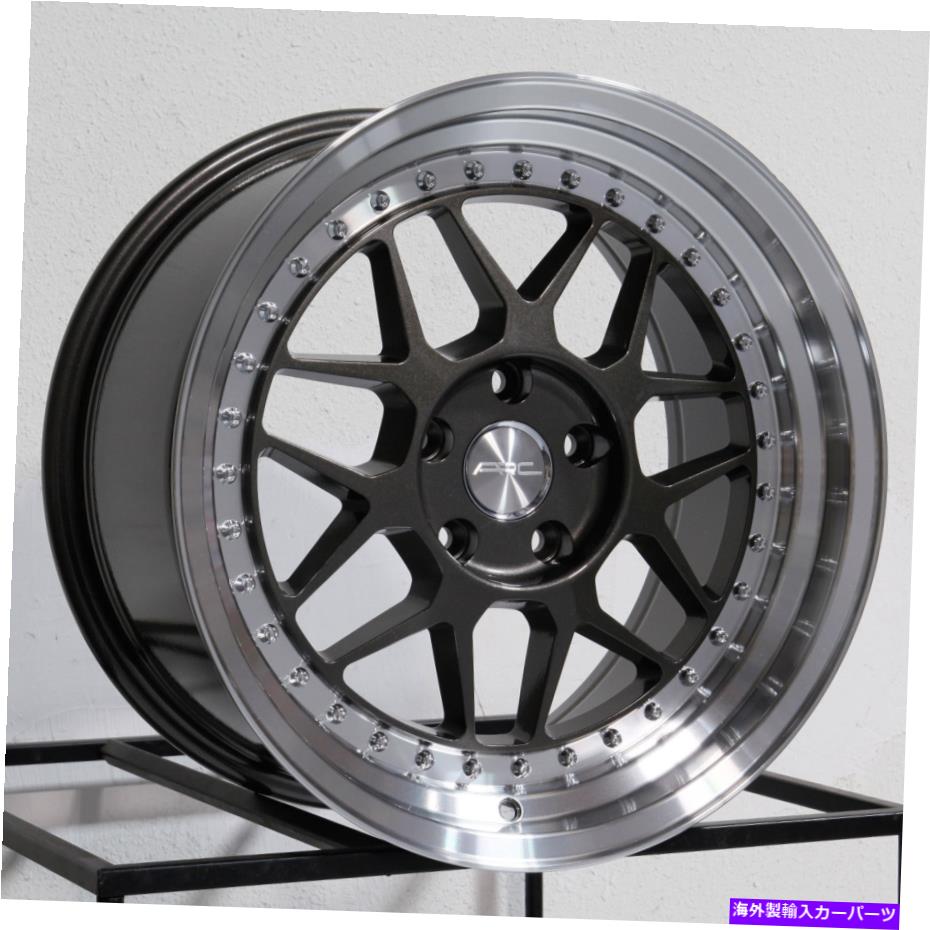 ホイール　4本セット 18x8.5/18x9.5 Arc AR9 5x112 35/35ガンメタルホイールリムセット（4）73.1 18x8.5/18x9.5 ARC AR9 5x112 35/35 Gun Metal Wheels Rims Set(4) 73.1