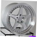 ホイール 4本セット 18x8.5/18x9.5 aodhan ds05 ds5カスタム5x112 35/30シルバーホイールリムセット(4)73.1 18x8.5/18x9.5 Aodhan DS05 DS5 Custom 5x112 35/30 Silver Wheels Rims Set(4) 73.1(2)