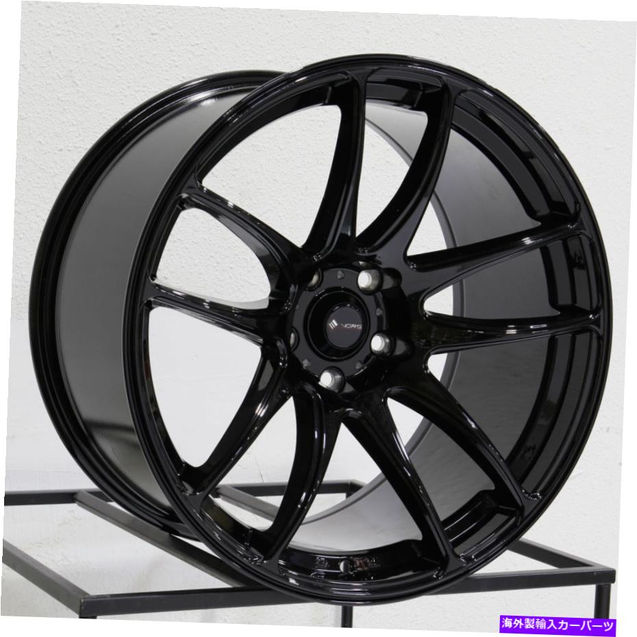 ホイール　4本セット 19x10.5 VORS TR4 5x108 22ブラックホイールリムセット（4）73.1 19x10.5 Vors TR4 5x108 22 Black Wheels Rims Set(4) 73.1