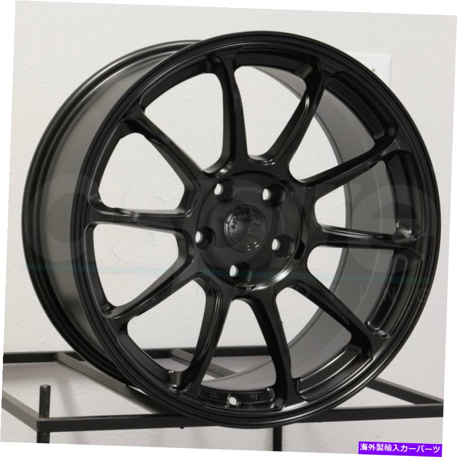 ホイール　4本セット 18x9 aodhan ah06 ah6カスタム5x120 30ブラックホイールリムセット（4）73.1 18x9 Aodhan AH06 AH6 Custom 5x120 30 Black Wheels Rims Set(4) 73.1(2)