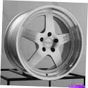 ホイール 4本セット 18x8.5/18x9.5 Klutch SL5 5x108 35/35銀機械加工ホイールリムセット(4)73.1 18x8.5/18x9...