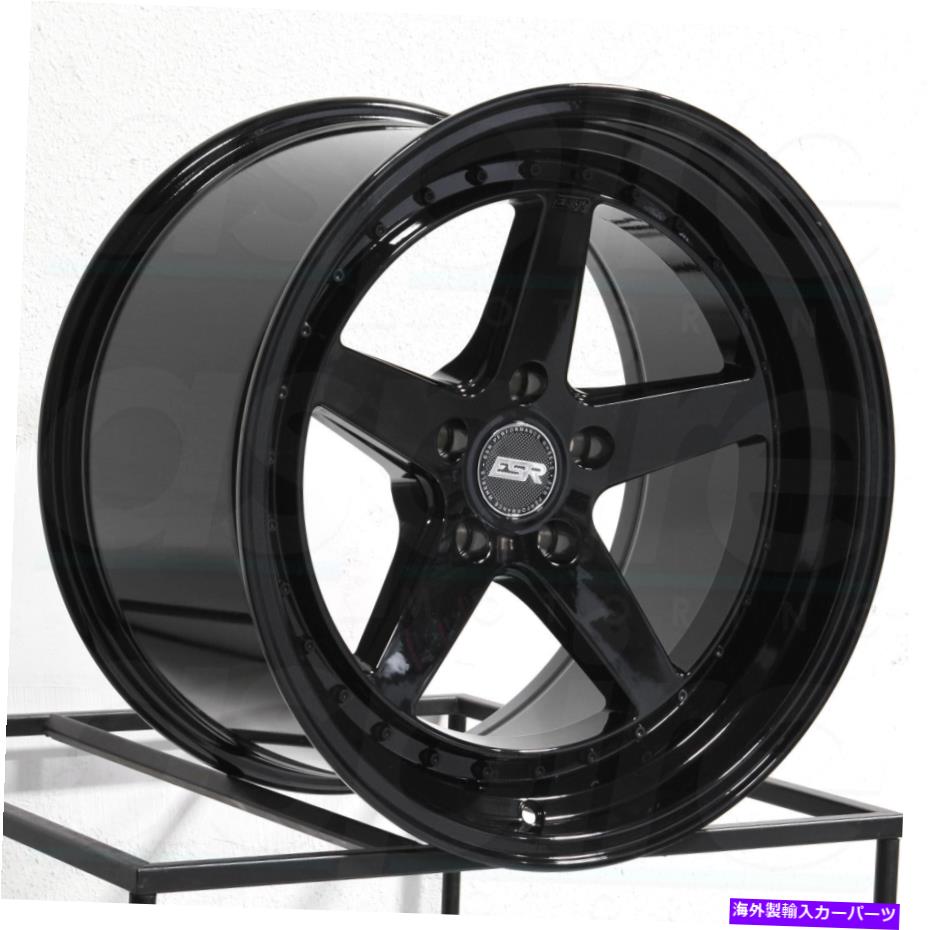 ホイール　4本セット 18x8.5 ESR CS05 CS5 5x100 30グロスブラックホイールリムセット（4）73.1 18x8.5 ESR CS05 CS5 5x100 30 Gloss Black Wheels Rims Set(4) 73.1(2)