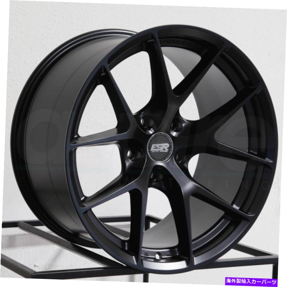 ホイール　4本セット 18x9.5 ESR RF02 RF2 5x120 22マットブラックホイールリムセット（4）72.56合金 18x9.5 ESR RF02 RF2 5x120 22 Matte Black Wheels Rims Set(4) 72.56 Alloy