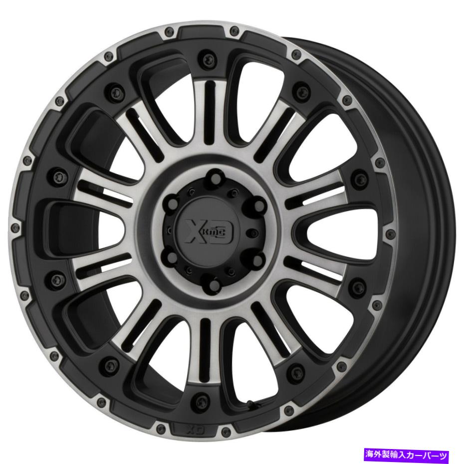 ホイール　4本セット 17x9 XD XD829 HOSS II 6x5.5/6x139.7 -12ブラックグレーホイールリムセット（4）106.1 17x9 XD XD829 Hoss II 6x5.5/6x139.7 -12 Black Gray Wheels Rims Set(4) 106.1