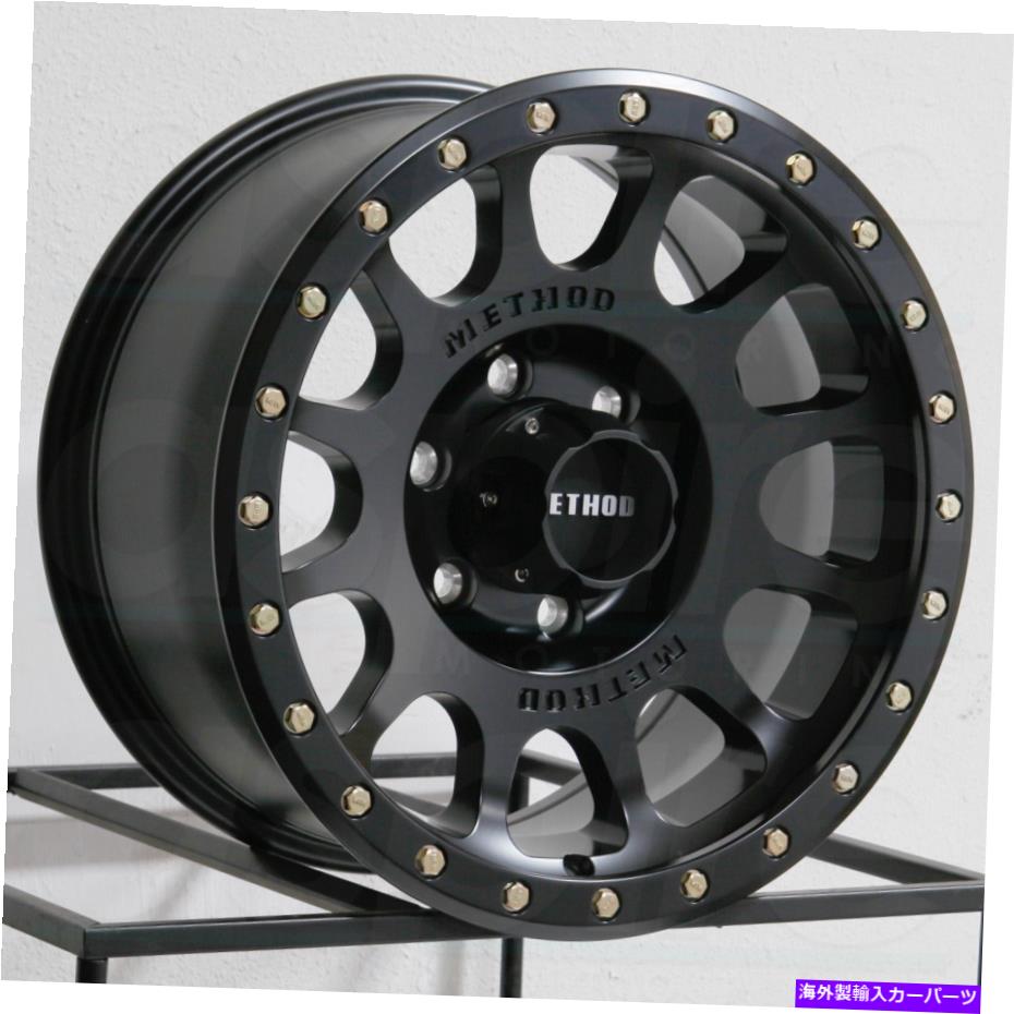 ホイール　4本セット 16x8メソッドMR305 NV 6x5.5/6x139.7 0ブラックホイールリムセット（4）108 16x8 Method MR305 NV 6x5.5/6x139.7 0 Black Wheels Rims Set(4) 108【並行輸入品】
