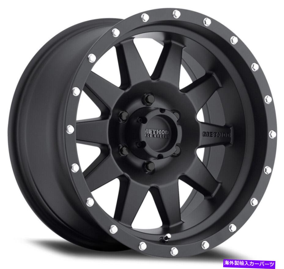 ホイール　4本セット 16x7/16x8メソッドMR301標準8x6.5 0/0ブラックホイールリムセット（4）130.81 16x7/16x8 Method MR301 The Standard 8x6.5 0/0 Black Wheels Rims Set(4) 130.81