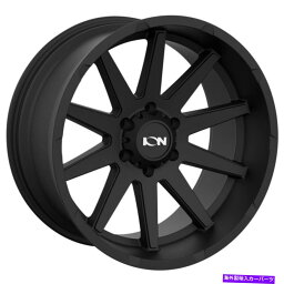 ホイール　4本セット 20x9イオン143 8x170 0マットブラックホイールリムセット（4）125.2 20x9 Ion 143 8x170 0 Matte Black Wheels Rims Set(4) 125.2