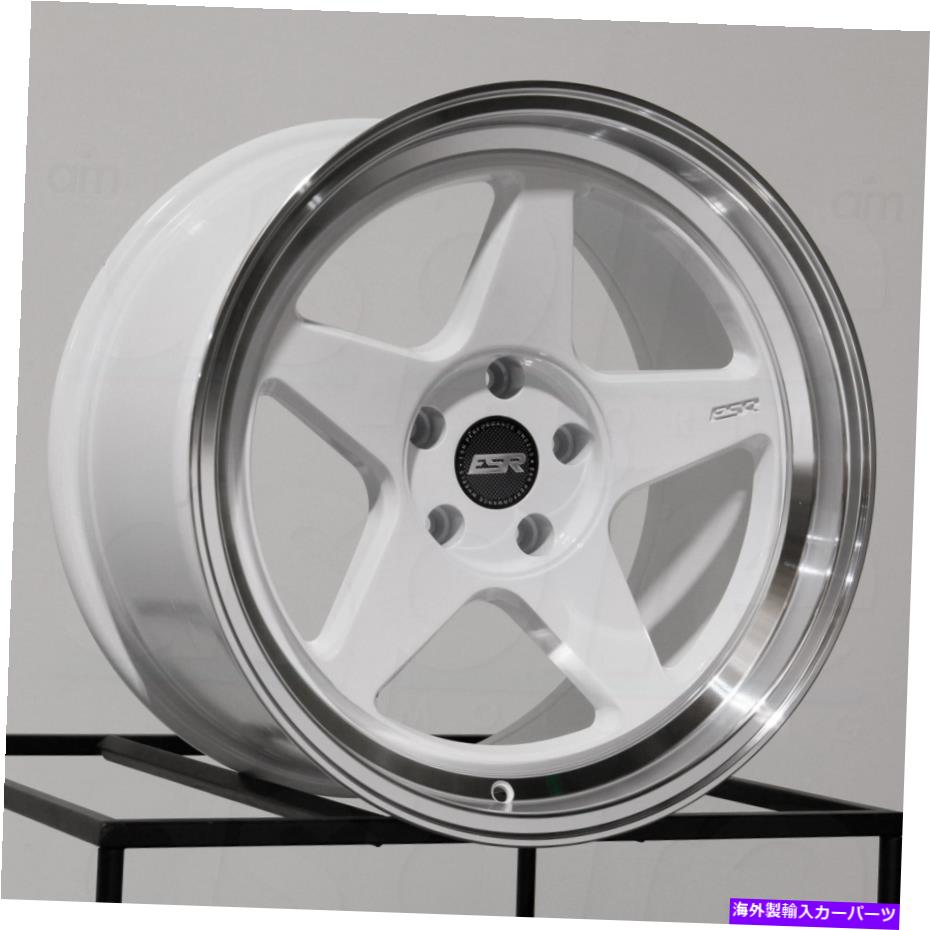 18x9.5 ESR CR5 5x114.3 22 White Wheels Rims Set(4) 72.56カテゴリホイール　4本セット状態新品メーカー車種発送詳細全国一律 送料無料 （※北海道、沖縄、離島は省く）商品詳細輸入商品の為、英語表記となります。Condition: NewBrand: ESRManufacturer Part Number: CR05189551422WRim Diameter: 18Rim Width: 9.5Quantity: 4Offset: 22Bolt Pattern: 5x114.3Color: WhiteWheel Material: AluminumHub Bore: 72.56 mmWheel Construction: One Piece CastModel: CR5Compatible Fastener Seat Type: Conical SeatManufacturer Warranty: 1 Year《ご注文前にご確認ください》■海外輸入品の為、NC・NRでお願い致します。■取り付け説明書は基本的に付属しておりません。お取付に関しましては専門の業者様とご相談お願いいたします。■通常2〜4週間でのお届けを予定をしておりますが、天候、通関、国際事情により輸送便の遅延が発生する可能性や、仕入・輸送費高騰や通関診査追加等による価格のご相談の可能性もございますことご了承いただいております。■海外メーカーの注文状況次第では在庫切れの場合もございます。その場合は弊社都合にてキャンセルとなります。■配送遅延、商品違い等によってお客様に追加料金が発生した場合や取付け時に必要な加工費や追加部品等の、商品代金以外の弊社へのご請求には一切応じかねます。■弊社は海外パーツの輸入販売業のため、製品のお取り付けや加工についてのサポートは行っておりません。専門店様と解決をお願いしております。■大型商品に関しましては、配送会社の規定により個人宅への配送が困難な場合がございます。その場合は、会社や倉庫、最寄りの営業所での受け取りをお願いする場合がございます。■輸入消費税が追加課税される場合もございます。その場合はお客様側で輸入業者へ輸入消費税のお支払いのご負担をお願いする場合がございます。■商品説明文中に英語にて”保証”関する記載があっても適応はされませんのでご了承ください。■海外倉庫から到着した製品を、再度国内で検品を行い、日本郵便または佐川急便にて発送となります。■初期不良の場合は商品到着後7日以内にご連絡下さいませ。■輸入商品のためイメージ違いやご注文間違い当のお客様都合ご返品はお断りをさせていただいておりますが、弊社条件を満たしている場合はご購入金額の30％の手数料を頂いた場合に限りご返品をお受けできる場合もございます。(ご注文と同時に商品のお取り寄せが開始するため)（30％の内訳は、海外返送費用・関税・消費全負担分となります）■USパーツの輸入代行も行っておりますので、ショップに掲載されていない商品でもお探しする事が可能です。お気軽にお問い合わせ下さいませ。[輸入お取り寄せ品においてのご返品制度・保証制度等、弊社販売条件ページに詳細の記載がございますのでご覧くださいませ]&nbsp;