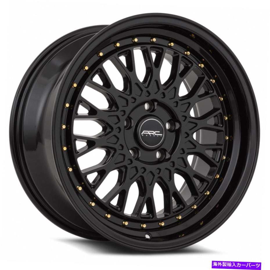 ホイール　4本セット ARC AR1 18x8.5 5x114.3 35ブラックホイール（4）73.1 18インチリム ARC AR1 18x8.5 5x114.3 35 Black Wheels(4) 73.1 18