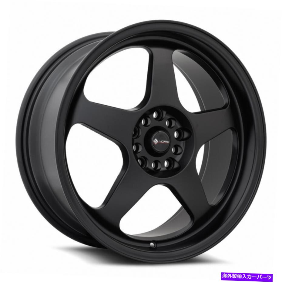 ホイール　4本セット VORS SP1 18x8/18x9 5x115 35/35マットブラックホイール（4）73.1 18インチのずらされたリム Vors SP1 18x8/18x9 5x115 35/35 Matte Black Wheels(4) 73.1 18