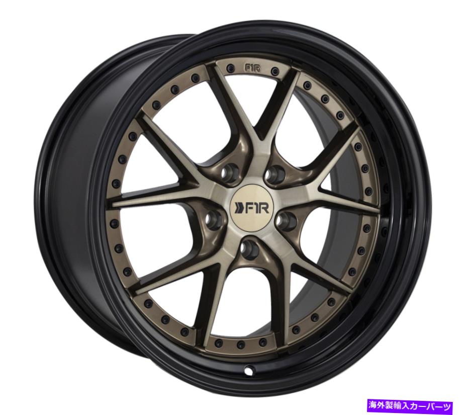 ホイール　4本セット F1R F105 17x8.5 5x114.3 38ブロンズブラックリップホイール（4）17インチリム F1R F105 17x8.5 5x114.3 38 Bronze Black Lip Wheels(4) 17