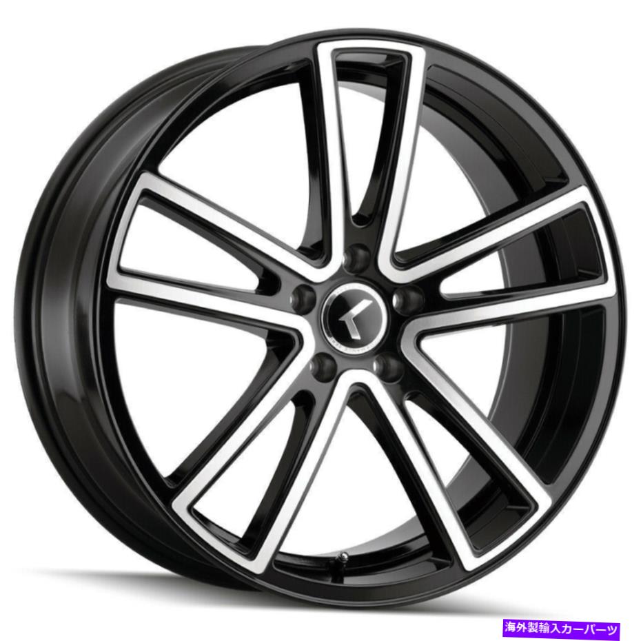 ホイール　4本セット Kraze KR190 Lusso 18x8 5x120 40黒機械加工ホイール（4）74.1 18インチのリム Kraze KR190 Lusso 18x8 5x120 40 Black Machined Wheels(4) 74.1 18