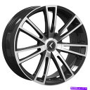 ホイール 4本セット Kraze 183 Spectra 18x8 5x112/5x120 40ブラック機械加工ホイール(4)74.1 18インチのリム Kra...