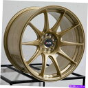 ホイール 4本セット xxr 527 18x8 5x100/5x114.3 42ゴールドホイール(4)73.1 18インチリム XXR 527 18x8 5x100/5x114.3 42 Gold Wheels(4) 73.1 18